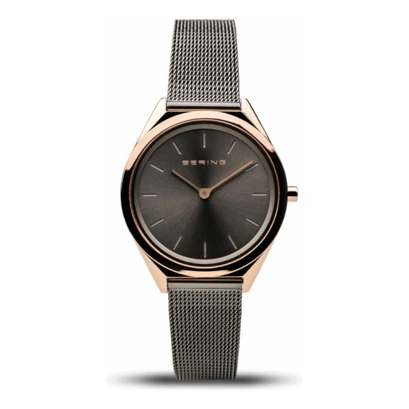 Bering Unisex Ultra Slim Rose Gold & Grey Watch