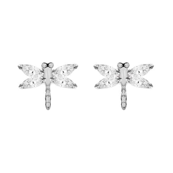 Silver CZ Dragonfly Earring 8.58.3499