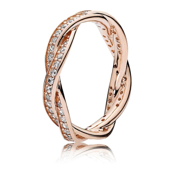 PANDORA Sparkling Twisted Lines Ring