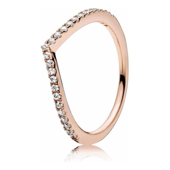 PANDORA Sparkling Wishbone Ring