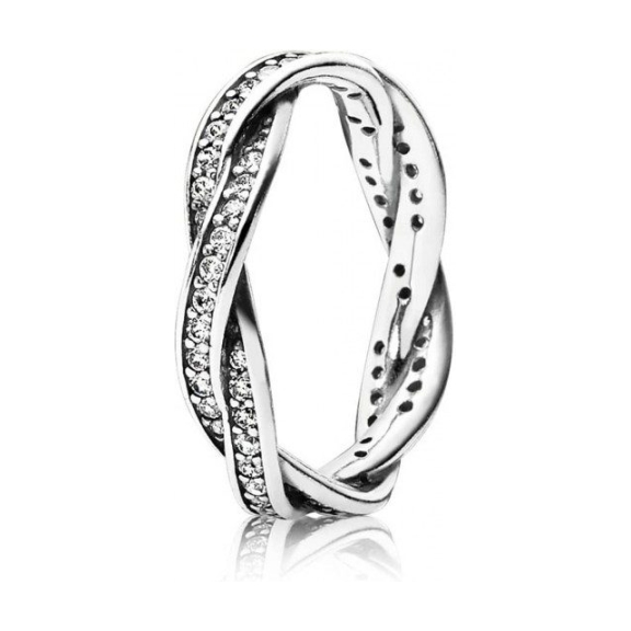 PANDORA Braided Pave Ring