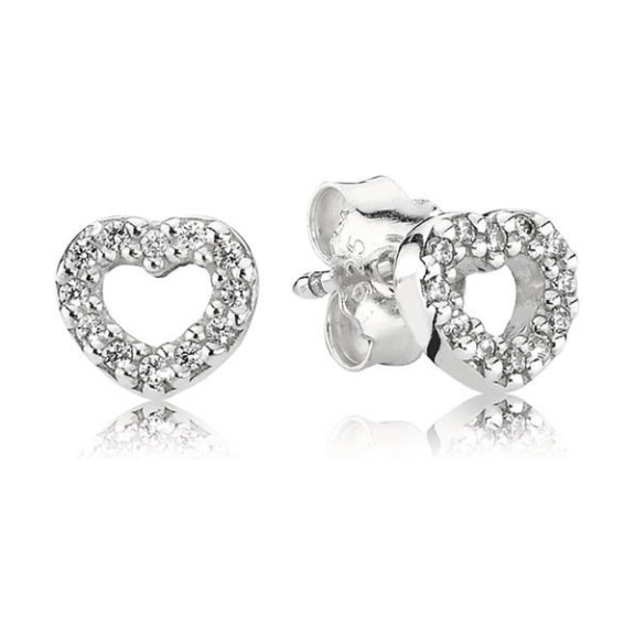 PANDORA Open Heart Stud Earrings