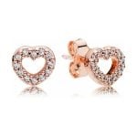 PANDORA Open Heart Stud Earrings