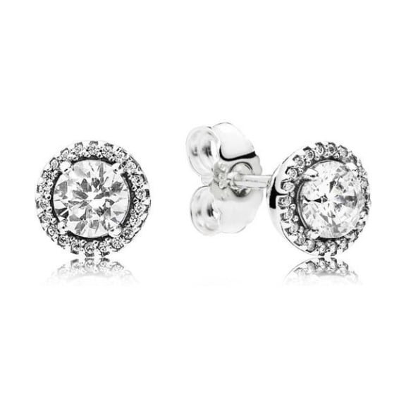 PANDORA Round Sparkle Stud Earrings