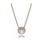 Pandora Round Sparkle Halo Necklace