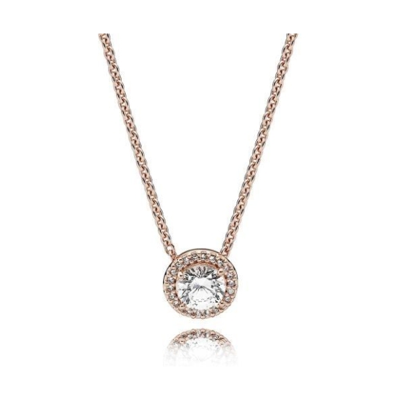 Pandora Round Sparkle Halo Necklace