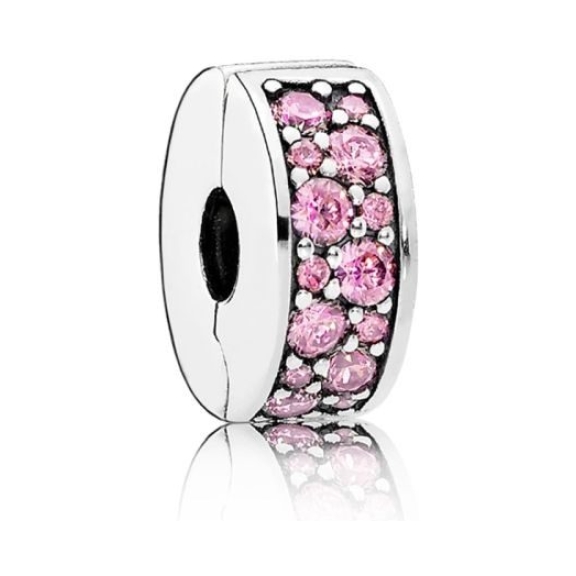 Pandora Pink Pave Clip Charm