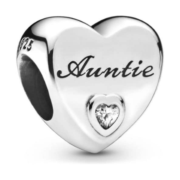 PANDORA Auntie Love Heart Charm