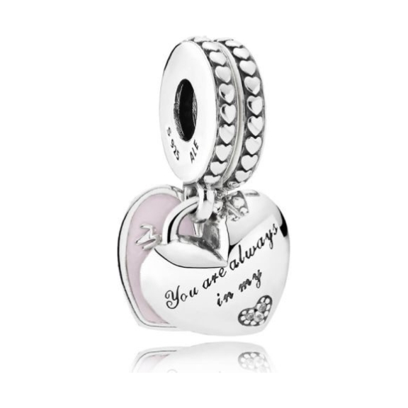 PANDORA Mother & Daughter Hearts Dangle Charm