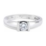 Platinum Single Stone 20pt Diamond Ring