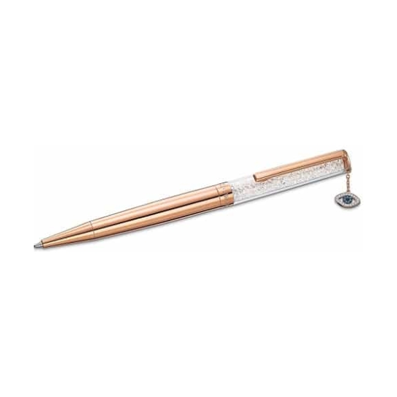 Swarovski Crystalline Evil Eye Charm White Rose Gold Ballpoint Pen