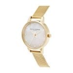 Olivia Burton Mother of Pearl Gold Mesh Watch