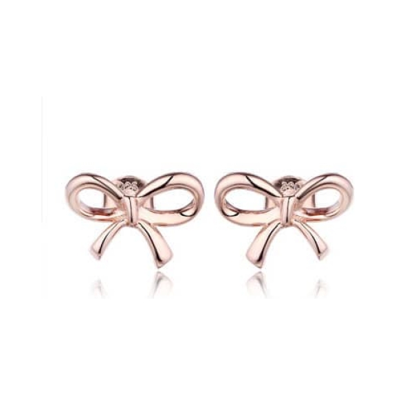 Sugar Sugar Rose Candy Bow Stud Earrings