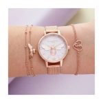 Olivia Burton Ladies' Lucky Bee and Rose Gold Mesh