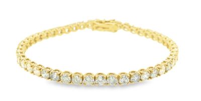 9ct yellow gold Diamond tennis bracelet