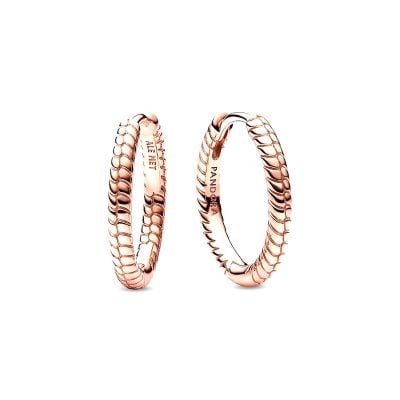 282728C00 Pandora Moments Small charm hoop earrings rose gold plated