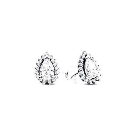 292834C01 Pandora Sparkling Halo Stud Earrings silver