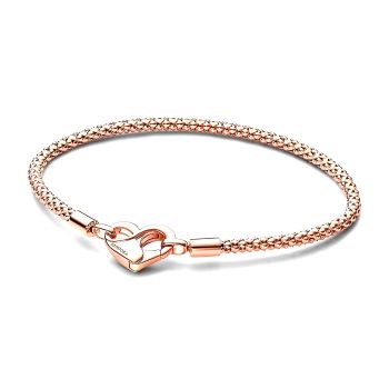 582731C00 Pandora Moments studded chain bracelet rose gold plated