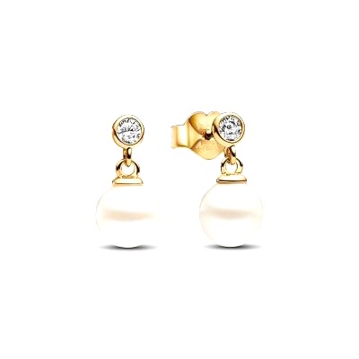 263153C01 Pandora pearl drop earrings Timeless Collection 1