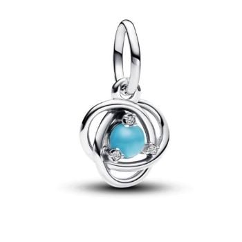 793125C12 Pandora December Birthstone Eternity Circle dangle charm front