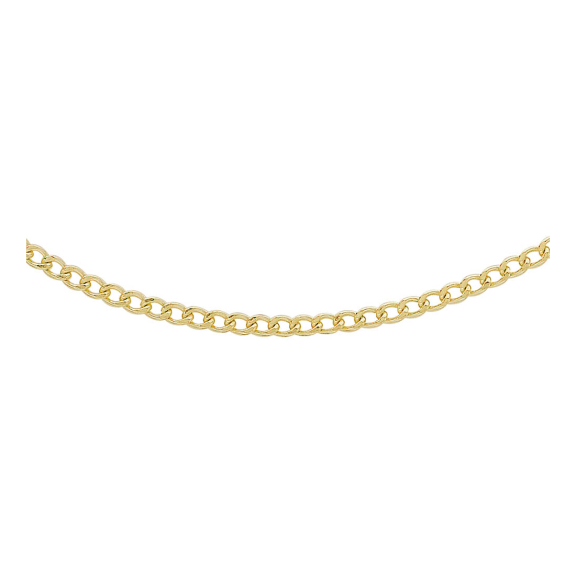 9ct Yellow Gold Curb Chain 51cm