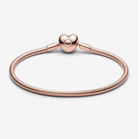 583050C00 4 Pandora heart clasp moments bracelet rose gold plating 1