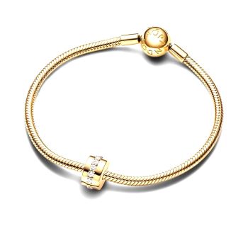 761972C01 Pandora Sparkling row clip charm gold plated