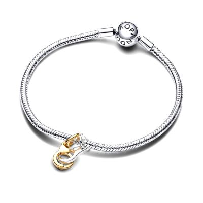 763435C00 Pandora Handcuffs dangle charm with moments bracelet