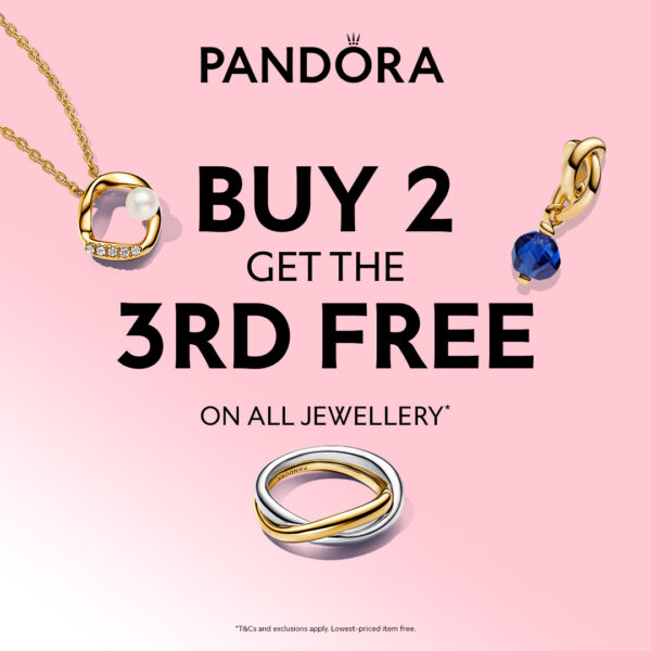 Pandora 3 for 2 offer - buy 2 get 3rd free